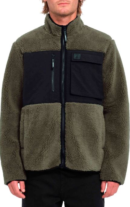 Chaqueta VOLCOM de borreguillo con cremallera Storm Stone